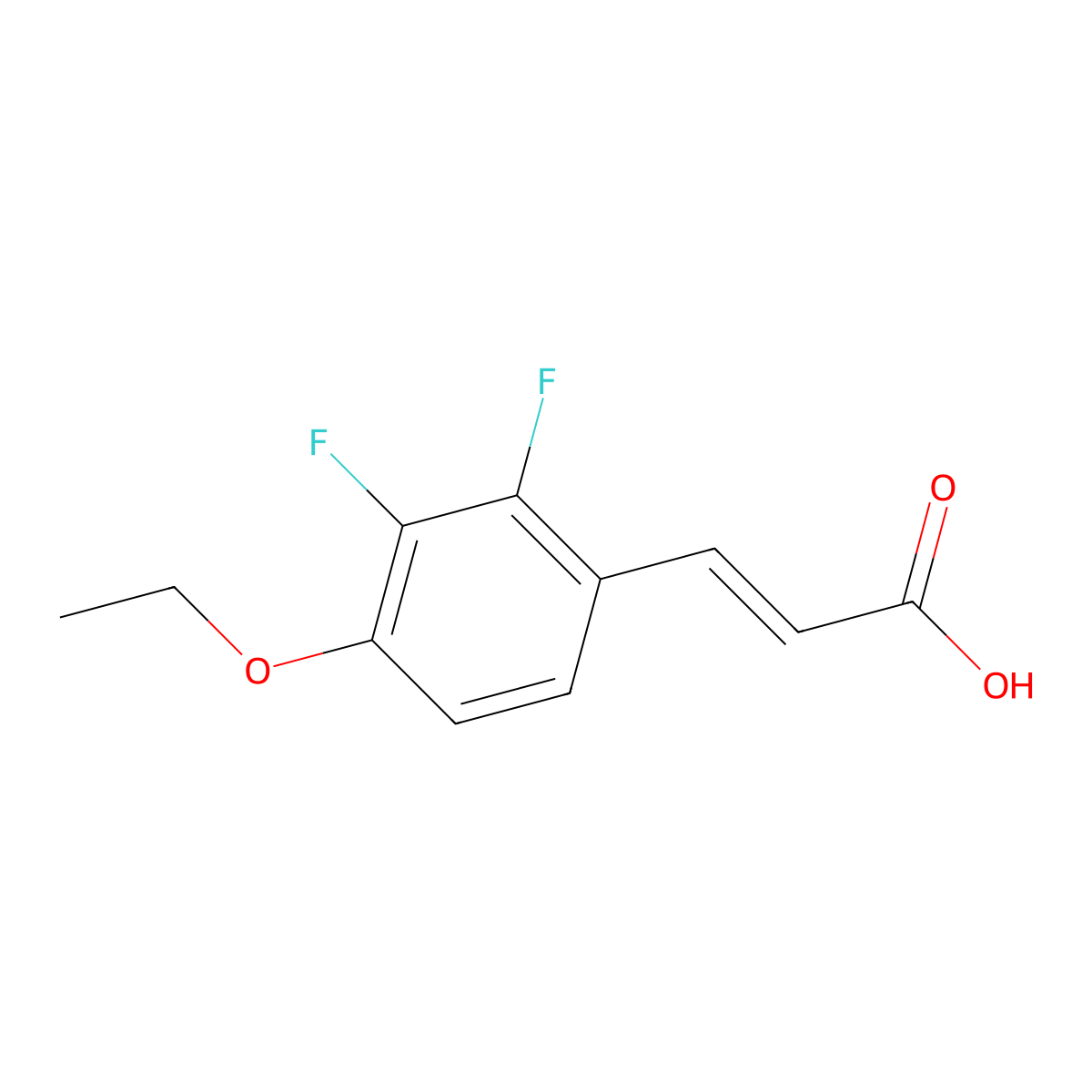 4-Ethoxy-2,3-difluorocinnamic acid molecular structure, CAS 1017779-66-6