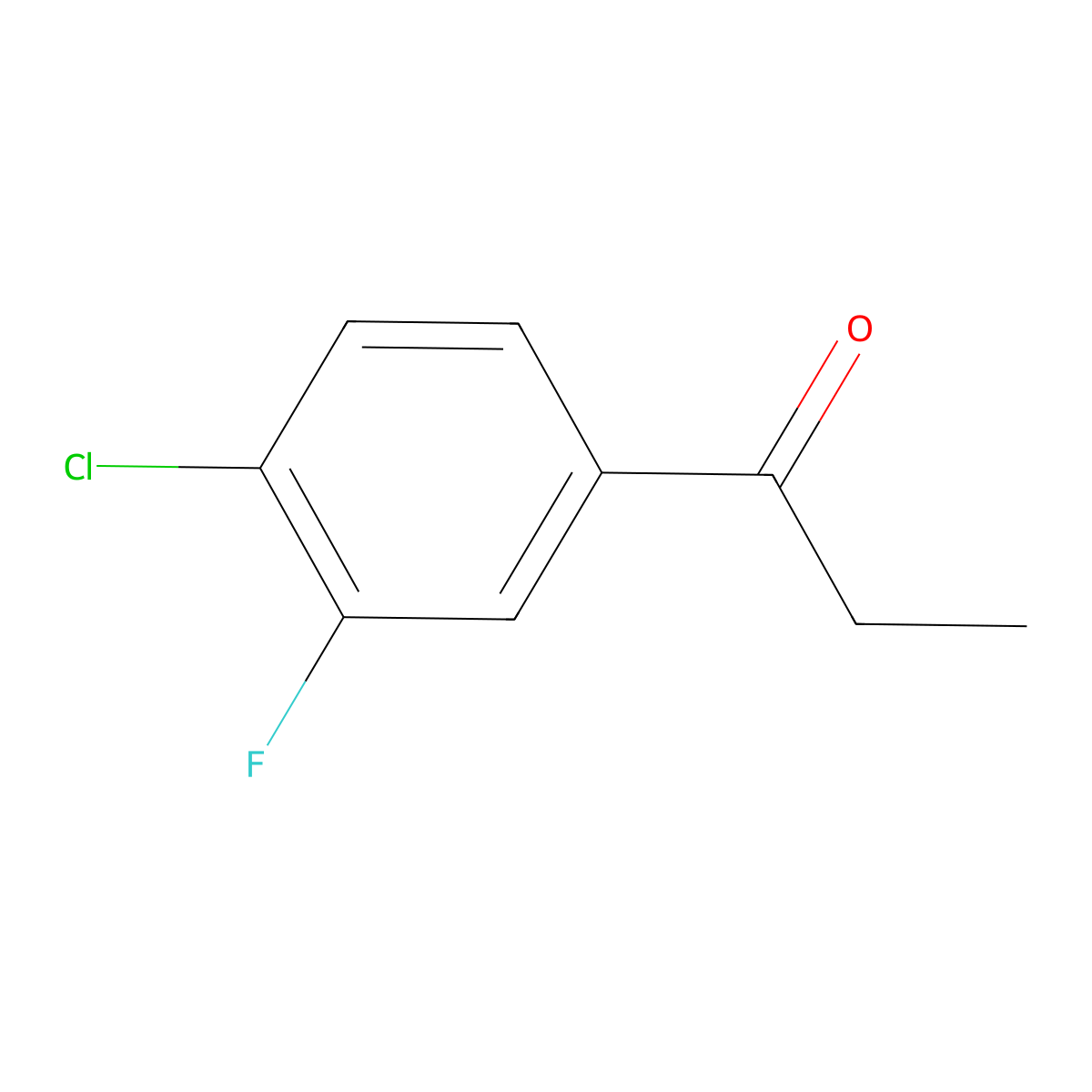 1-(4-Chloro-3-fluorophenyl)propan-1-one molecular structure, CAS 1017779-67-7