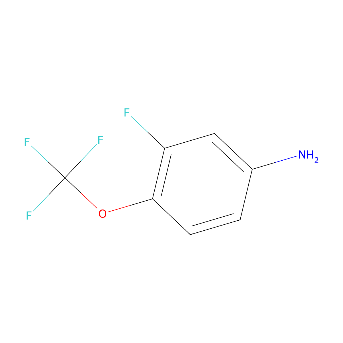 3-Fluoro-4-(trifluoromethoxy)aniline molecular structure, CAS 1017779-69-9