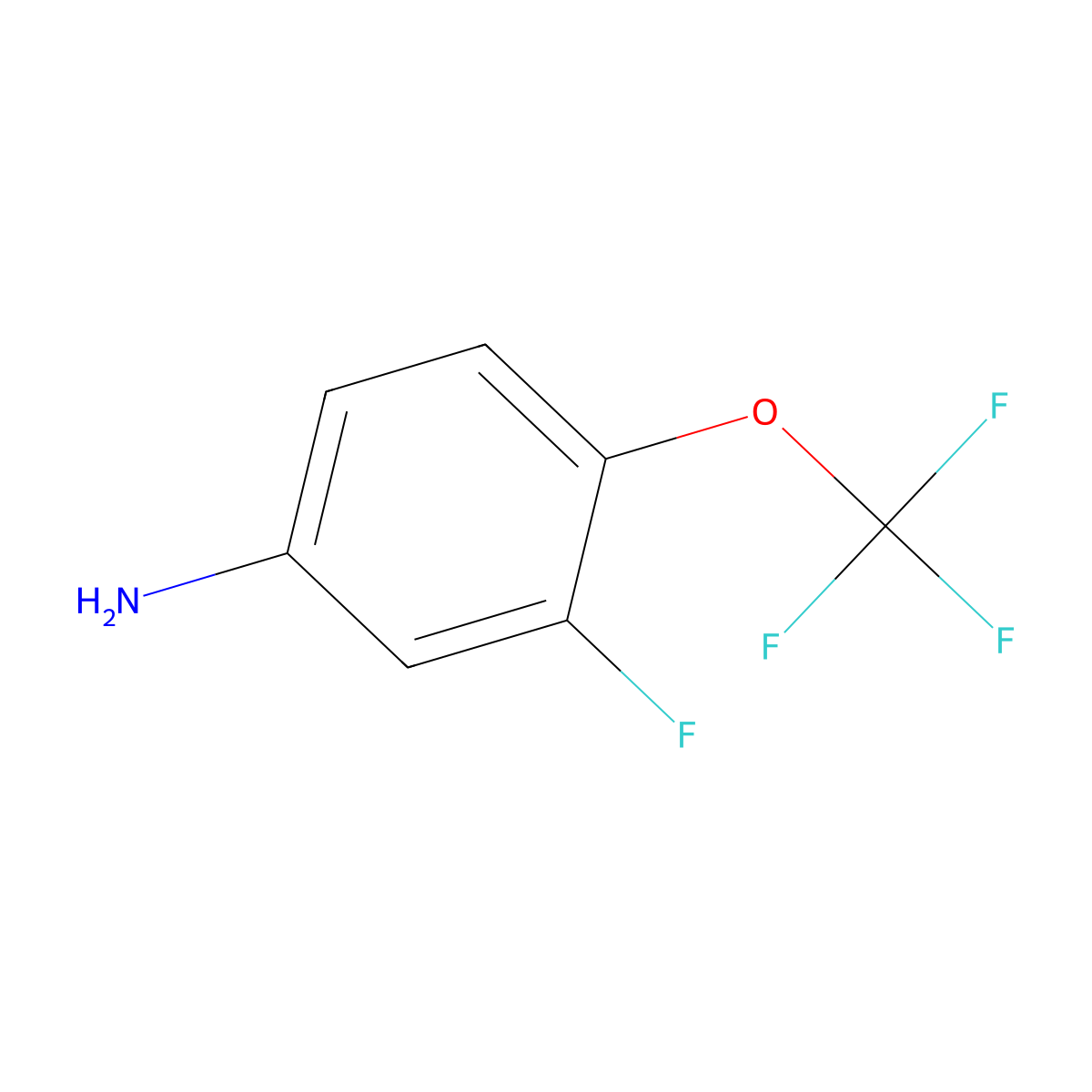 3-Fluoro-4-(trifluoromethoxy)aniline molecular structure, CAS 1017779-69-9