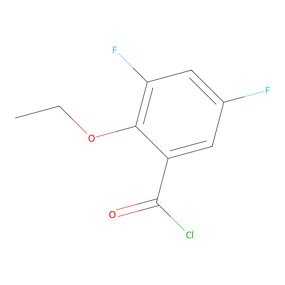 2-Ethoxy-3,5-difluorobenzoyl chloride molecular structure, CAS 1017779-72-4
