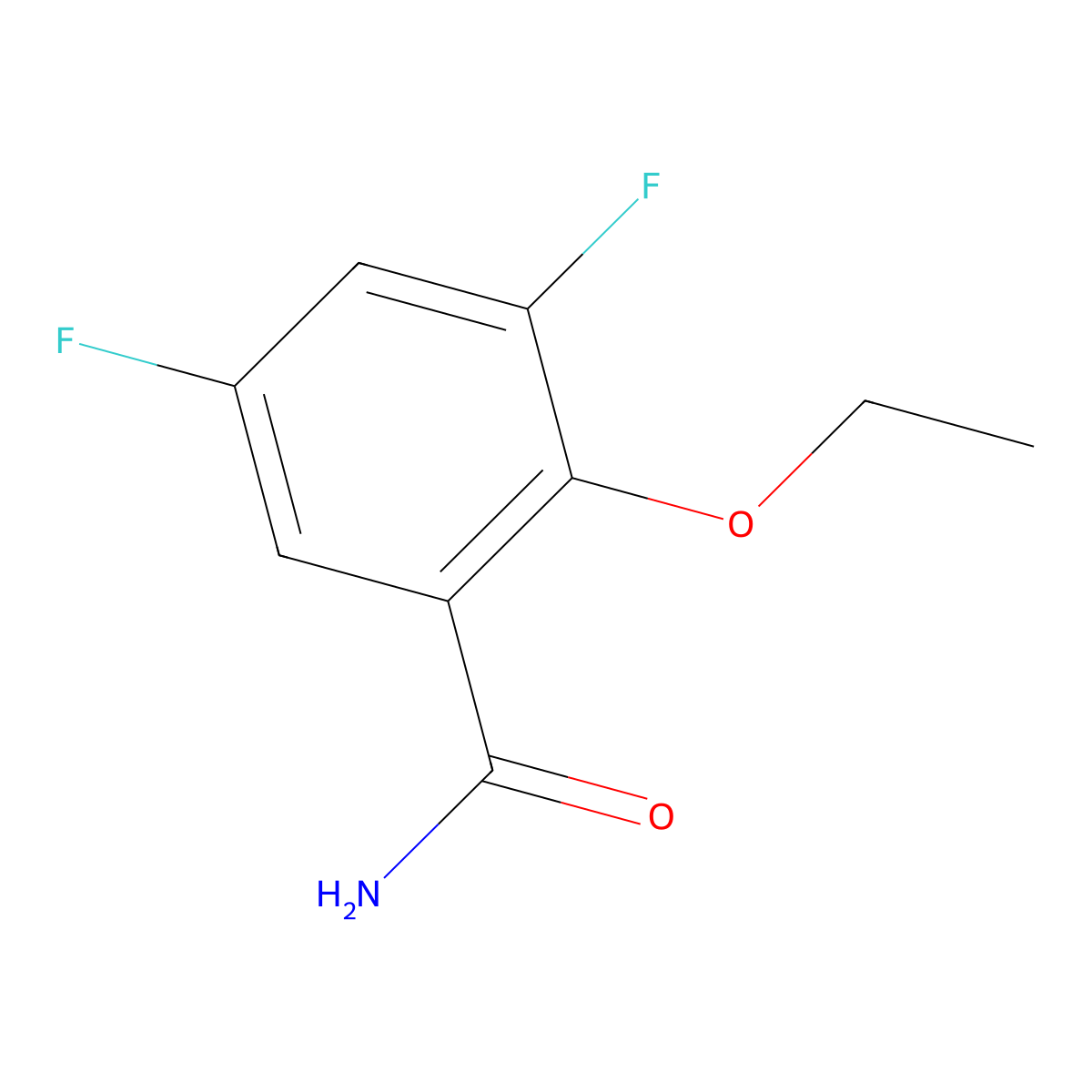 2-Ethoxy-3,5-difluorobenzamide molecular structure, CAS 1017779-74-6