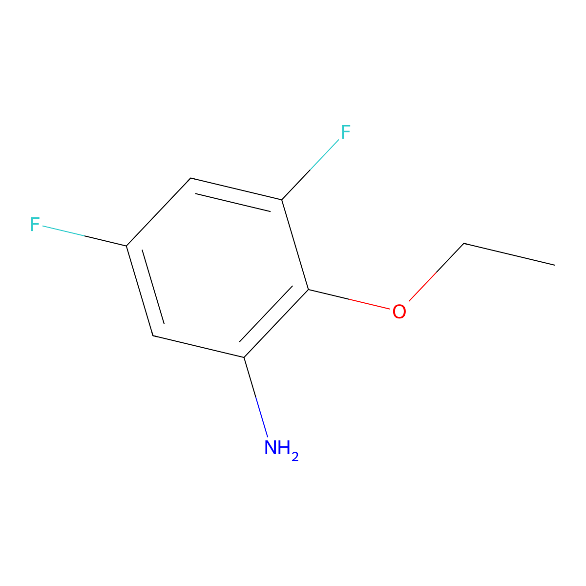 2-Ethoxy-3,5-difluoroaniline molecular structure, CAS 1017779-76-8