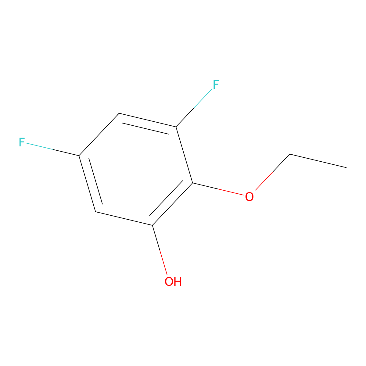2-Ethoxy-3,5-difluorophenol molecular structure, CAS 1017779-78-0