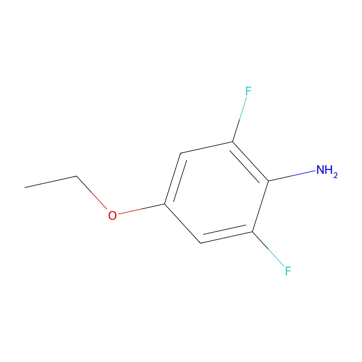 4-Ethoxy-2,6-difluoroaniline molecular structure, CAS 1017779-79-1