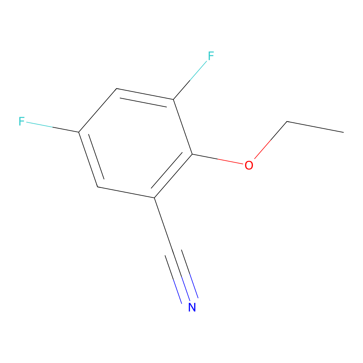 2-Ethoxy-3,5-difluorobenzonitrile molecular structure, CAS 1017779-80-4