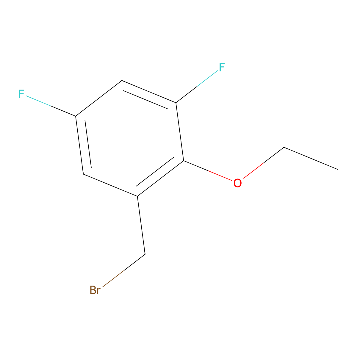 2-Ethoxy-3,5-difluorobenzyl bromide molecular structure, CAS 1017779-82-6