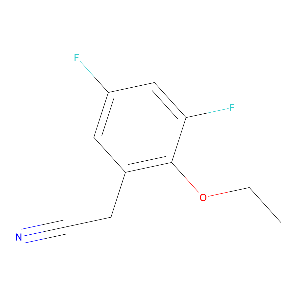 2-Ethoxy-3,5-difluorophenylacetonitrile molecular structure, CAS 1017779-84-8