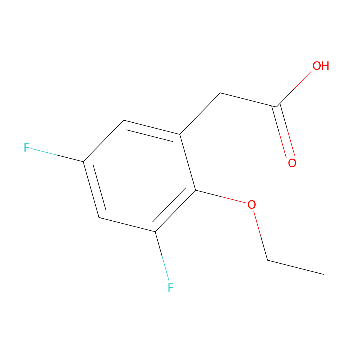 2-Ethoxy-3,5-difluorophenylacetic acid molecular structure, CAS 1017779-85-9