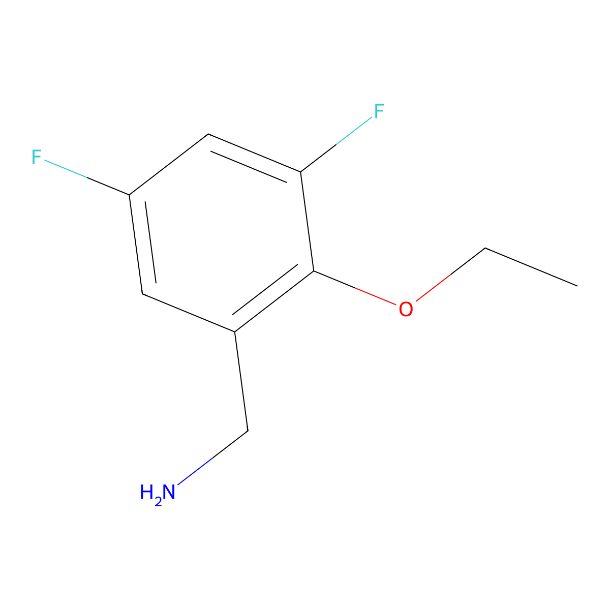2-Ethoxy-3,5-difluorobenzylamine molecular structure, CAS 1017779-86-0