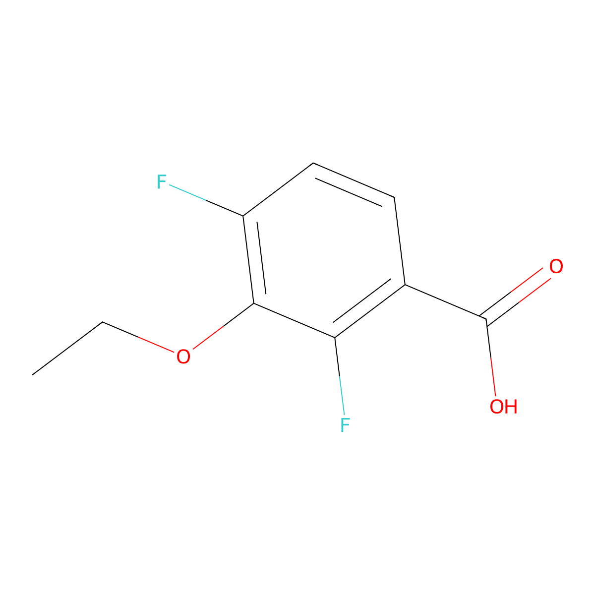 3-Ethoxy-2,4-difluorobenzoic acid molecular structure, CAS 1017779-88-2