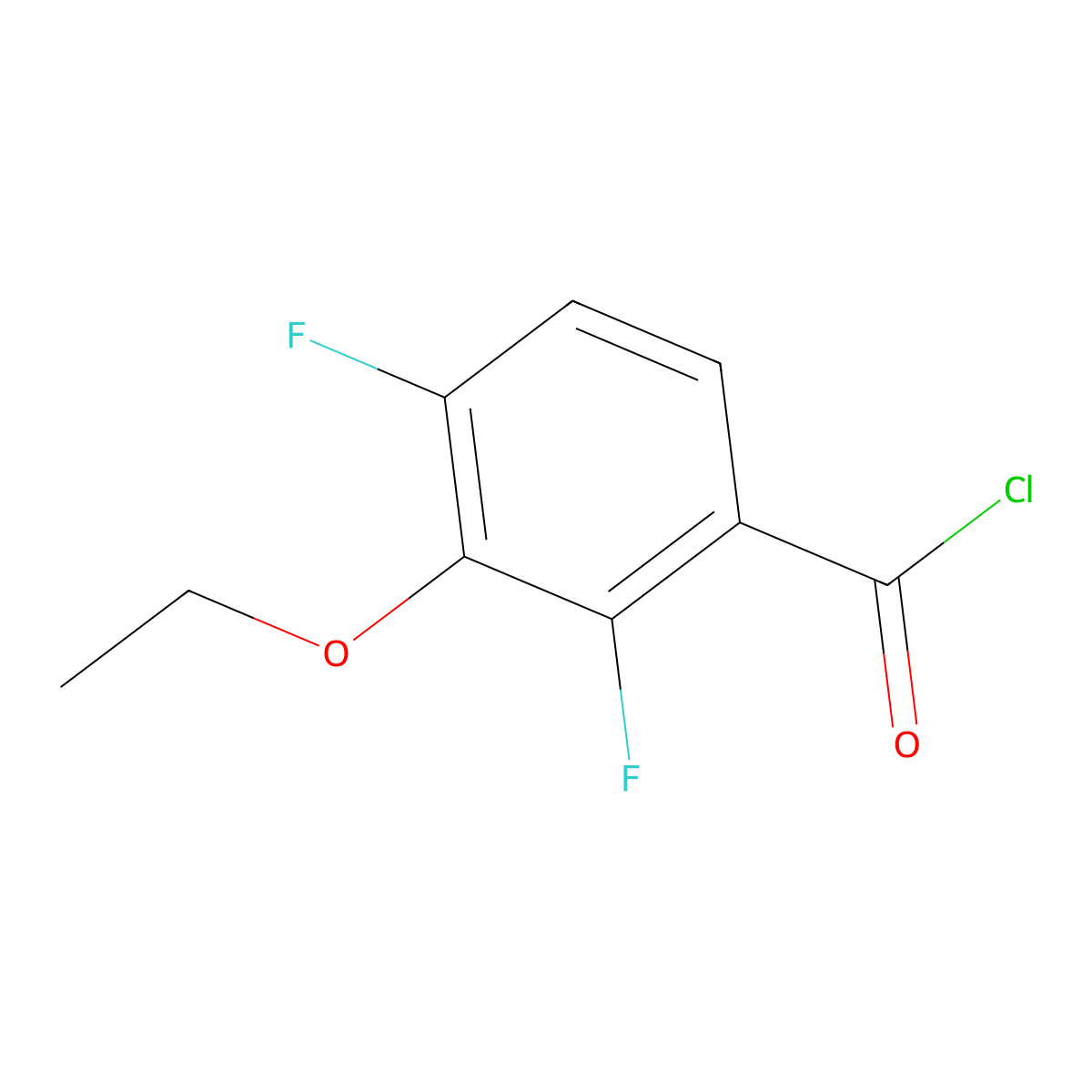 3-Ethoxy-2,4-difluorobenzoyl chloride molecular structure, CAS 1017779-90-6