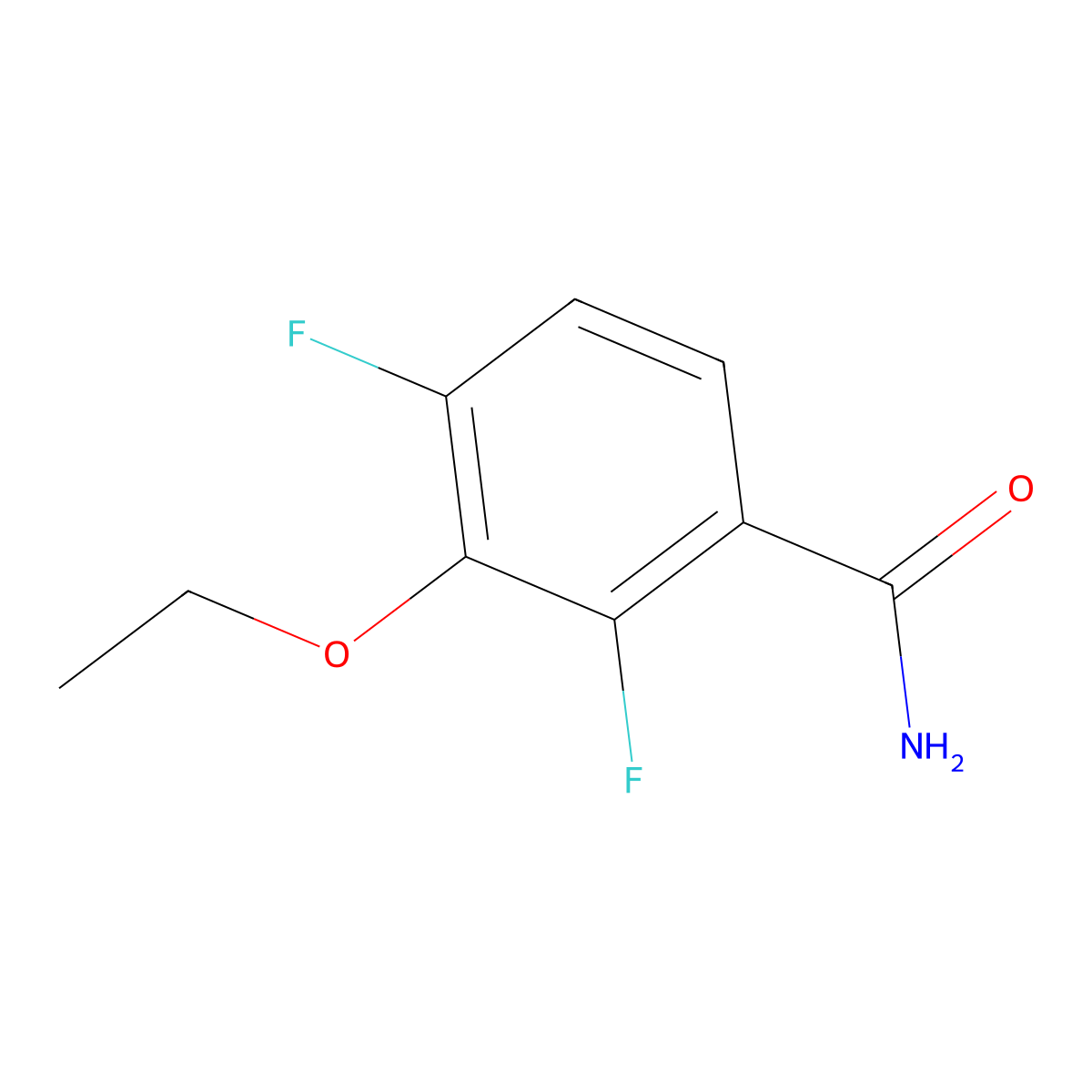 3-Ethoxy-2,4-difluorobenzamide molecular structure, CAS 1017779-91-7