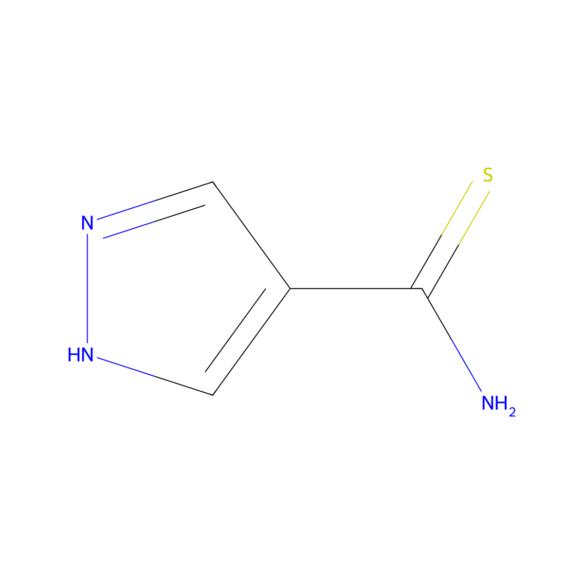 1H-Pyrazole-4-carbothioamide molecular structure, CAS 1017781-31-5