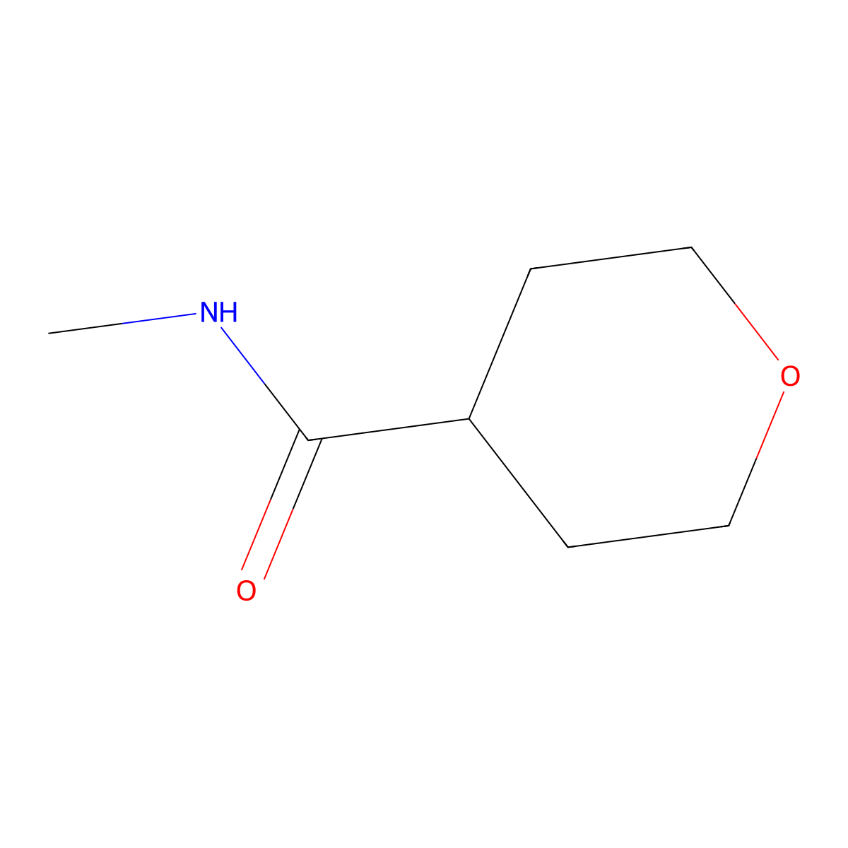 N-Methyltetrahydro-2H-pyran-4-carboxamide molecular structure, CAS 1017781-43-9