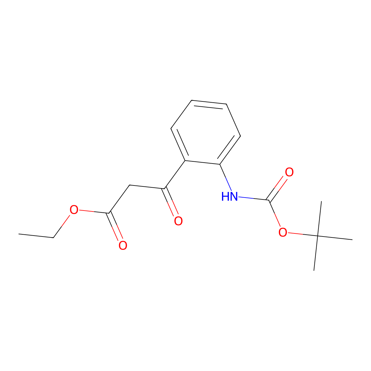 Ethyl 3-(2-((tert-butoxycarbonyl)amino)phenyl)-3-oxopropanoate molecular structure, CAS 1017781-46-2