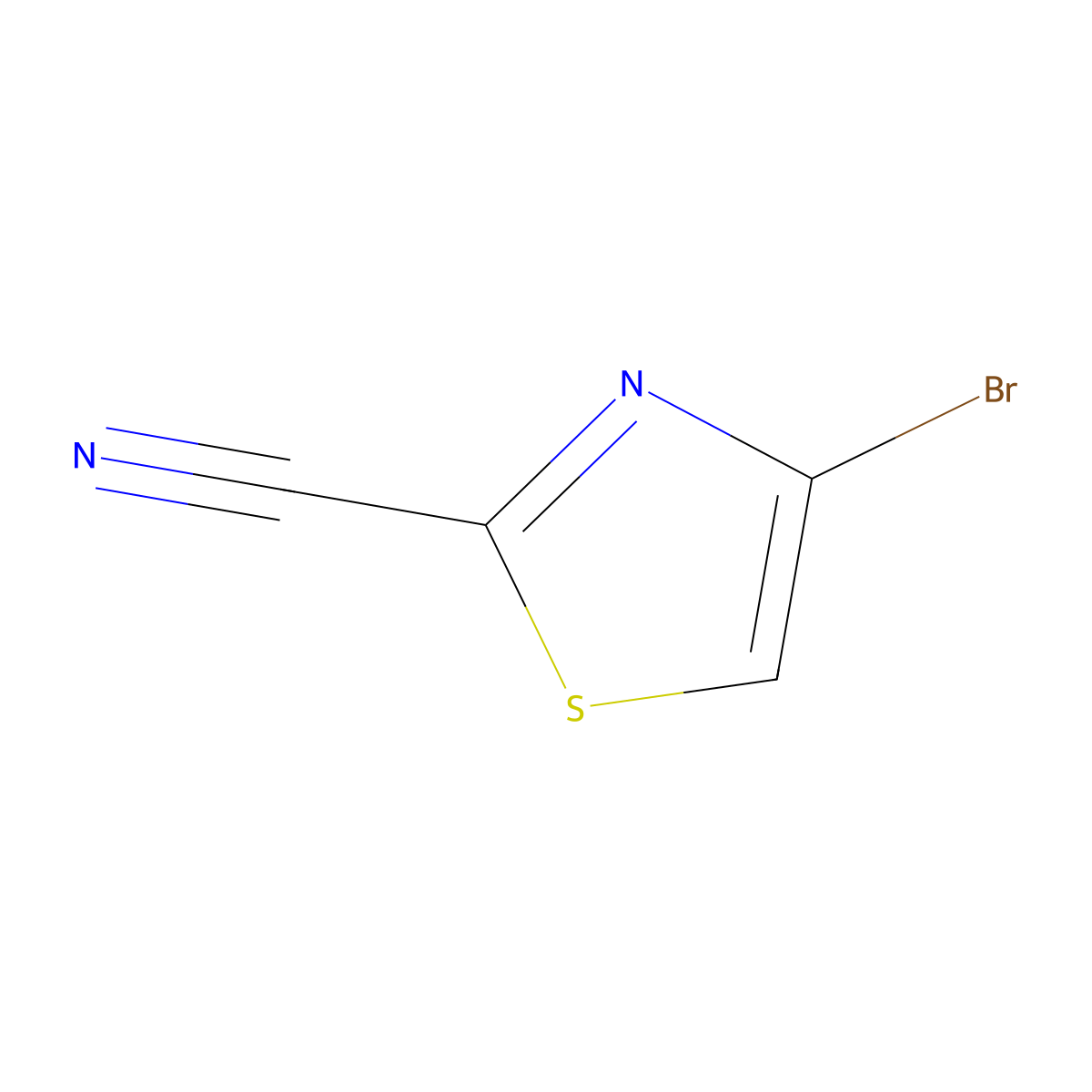 4-Bromo-1,3-thiazole-2-carbonitrile molecular structure, CAS 1017781-52-0