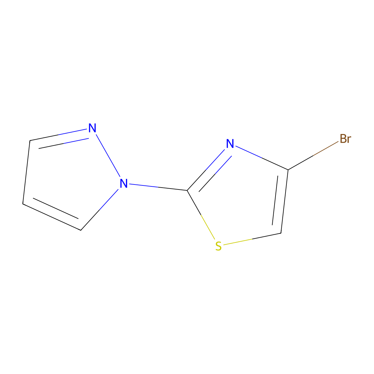 4-Bromo-2-(1H-pyrazol-1-YL)thiazole molecular structure, CAS 1017781-54-2
