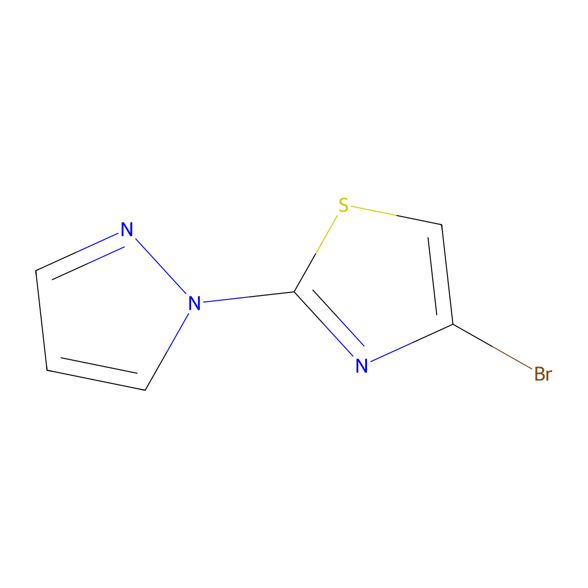 4-Bromo-2-(1H-pyrazol-1-YL)thiazole molecular structure, CAS 1017781-54-2