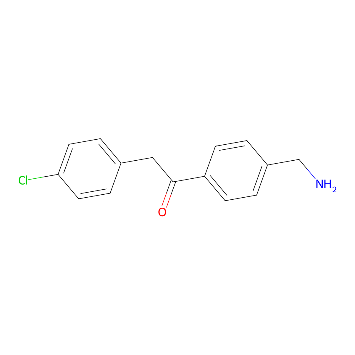 1-(4-(Aminomethyl)phenyl)-2-(4-chlorophenyl)ethanone molecular structure, CAS 1017781-61-1
