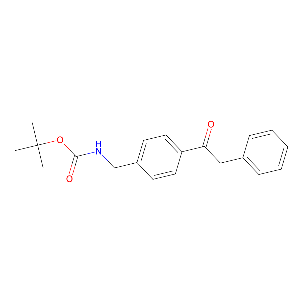 tert-Butyl 4-(2-phenylacetyl)benzylcarbamate molecular structure, CAS 1017781-66-6