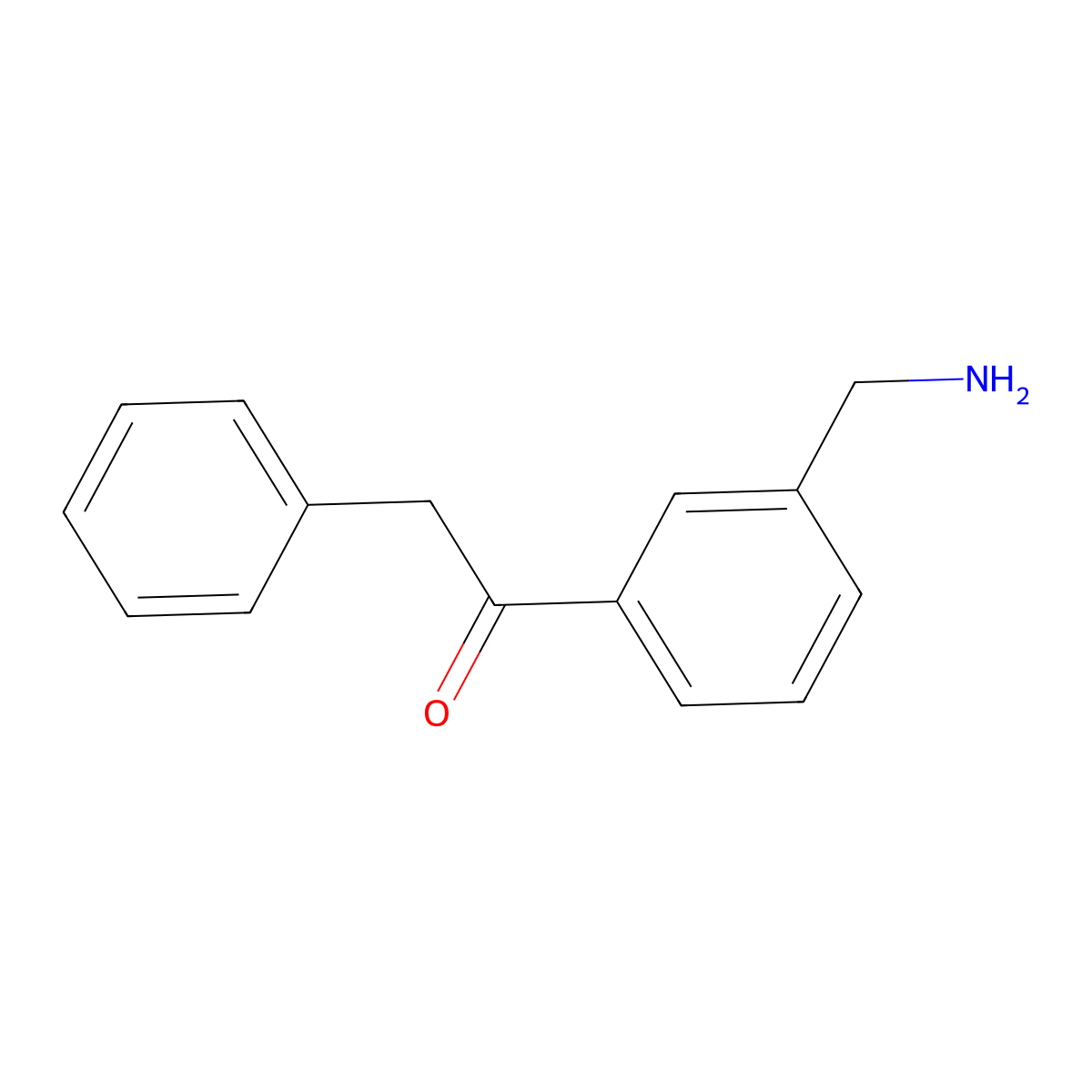 1-(3-(Aminomethyl)phenyl)-2-phenylethanone molecular structure, CAS 1017781-67-7