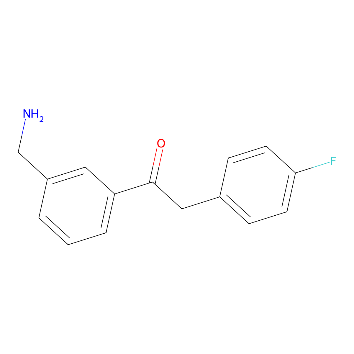 1-(3-(Aminomethyl)phenyl)-2-(4-fluorophenyl)ethanone molecular structure, CAS 1017781-75-7
