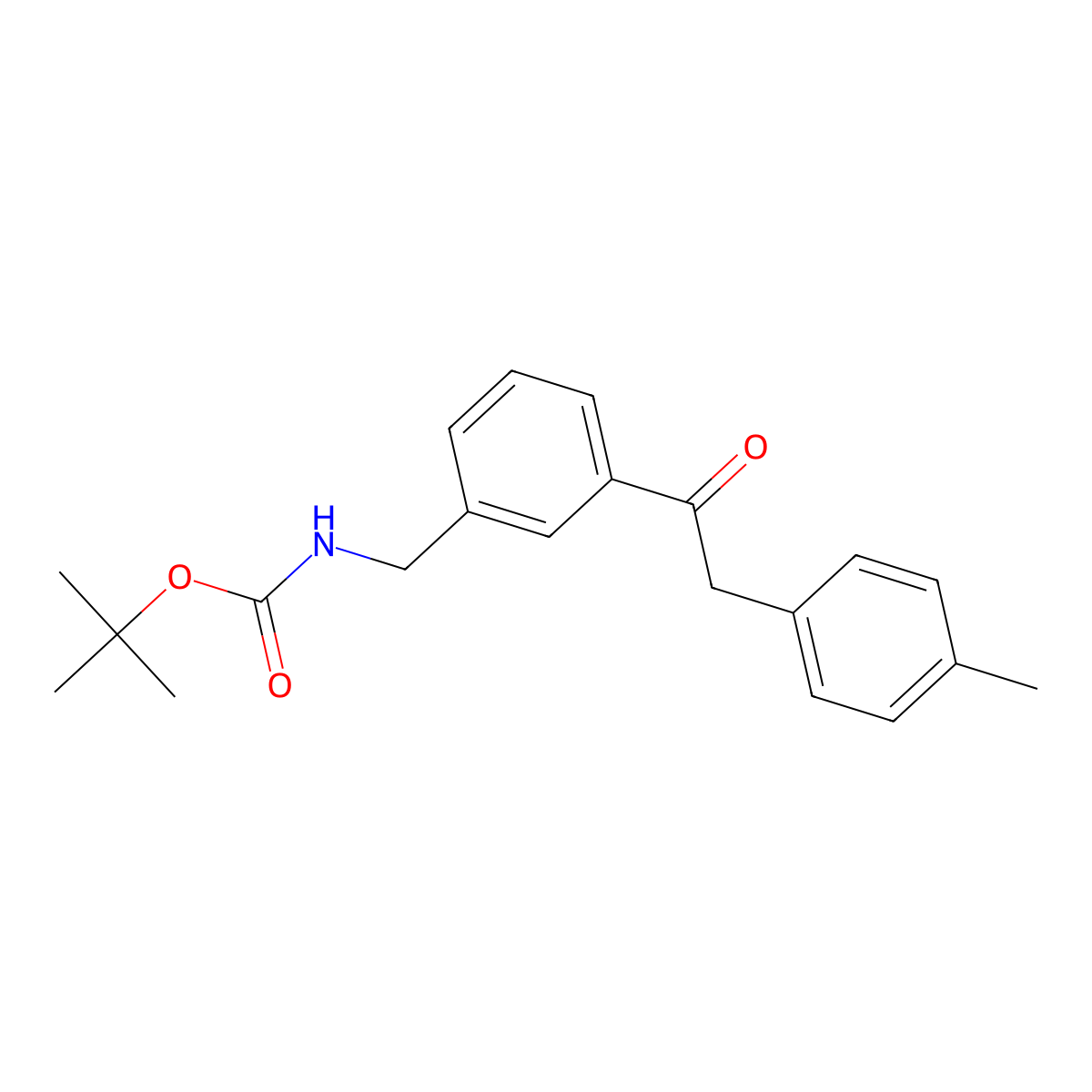 tert-Butyl 3-(2-(p-tolyl)acetyl)benzylcarbamate molecular structure, CAS 1017781-81-5