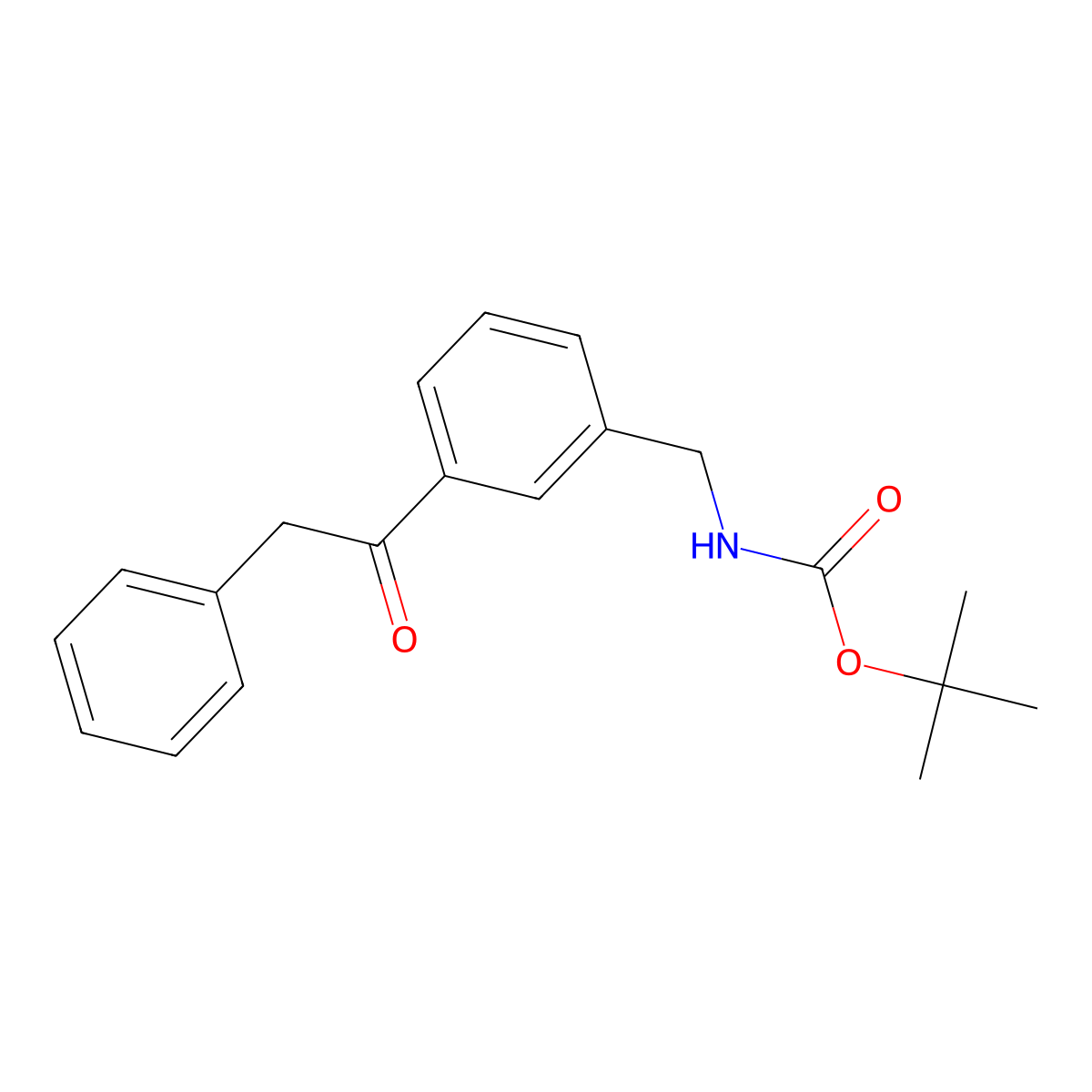 tert-Butyl 3-(2-phenylacetyl)benzylcarbamate molecular structure, CAS 1017781-86-0
