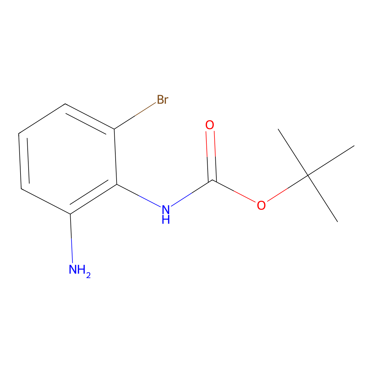 tert-Butyl (2-amino-6-bromophenyl)carbamate molecular structure, CAS 1017781-88-2