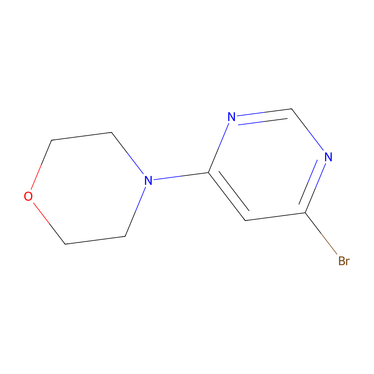 4-(6-Bromopyrimidin-4-YL)morpholine molecular structure, CAS 1017781-95-1
