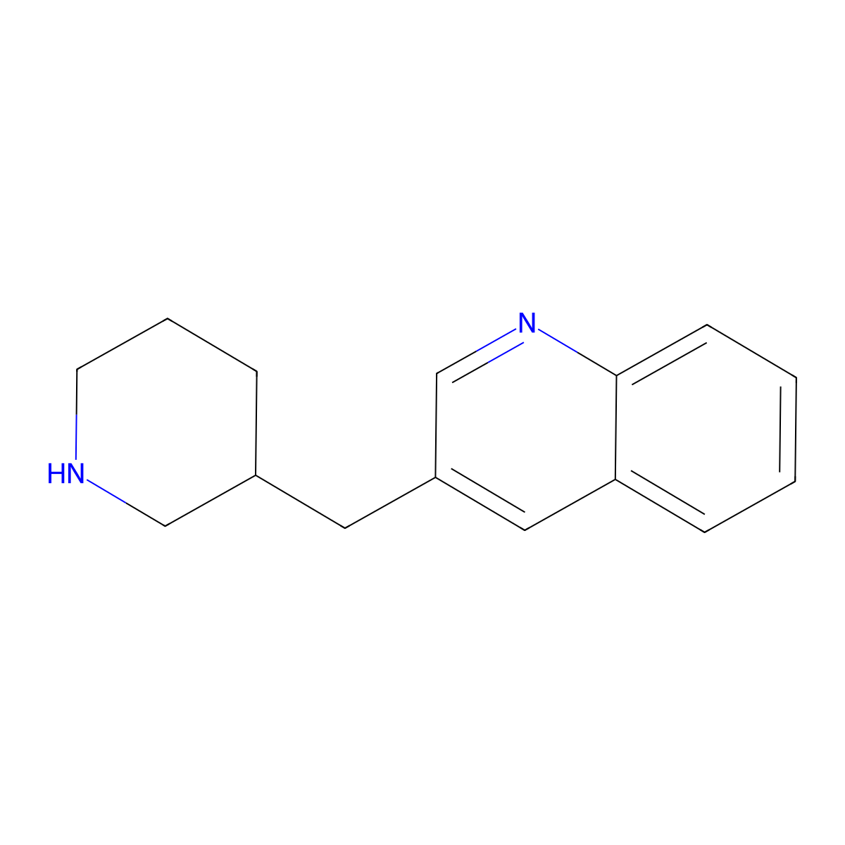 3-Piperidin-3-ylmethyl-quinoline molecular structure, CAS 1017782-03-4