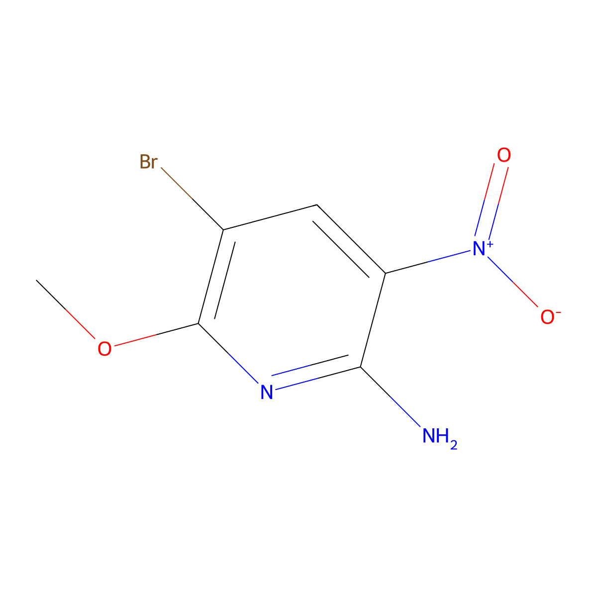 5-Bromo-6-methoxy-3-nitropyridin-2-amine molecular structure, CAS 1017782-09-0