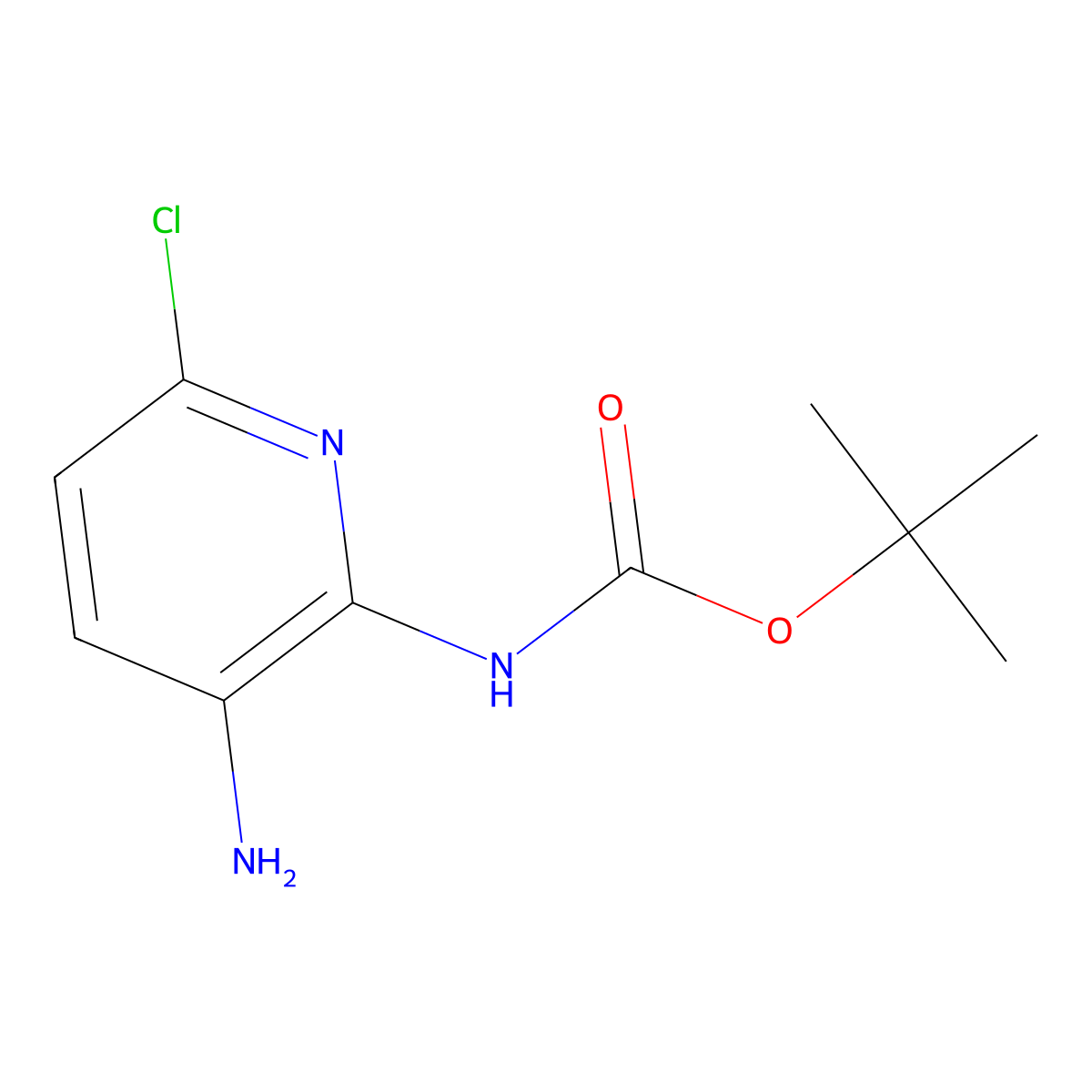 tert-Butyl (3-amino-6-chloropyridin-2-yl)carbamate molecular structure, CAS 1017782-11-4