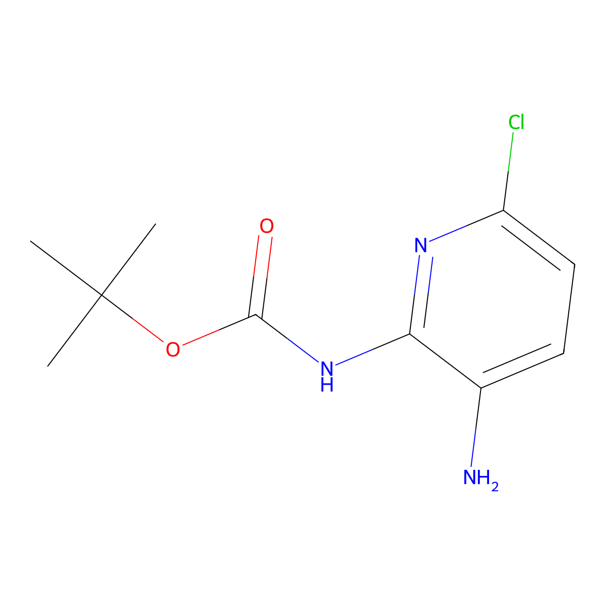 tert-Butyl (3-amino-6-chloropyridin-2-yl)carbamate molecular structure, CAS 1017782-11-4