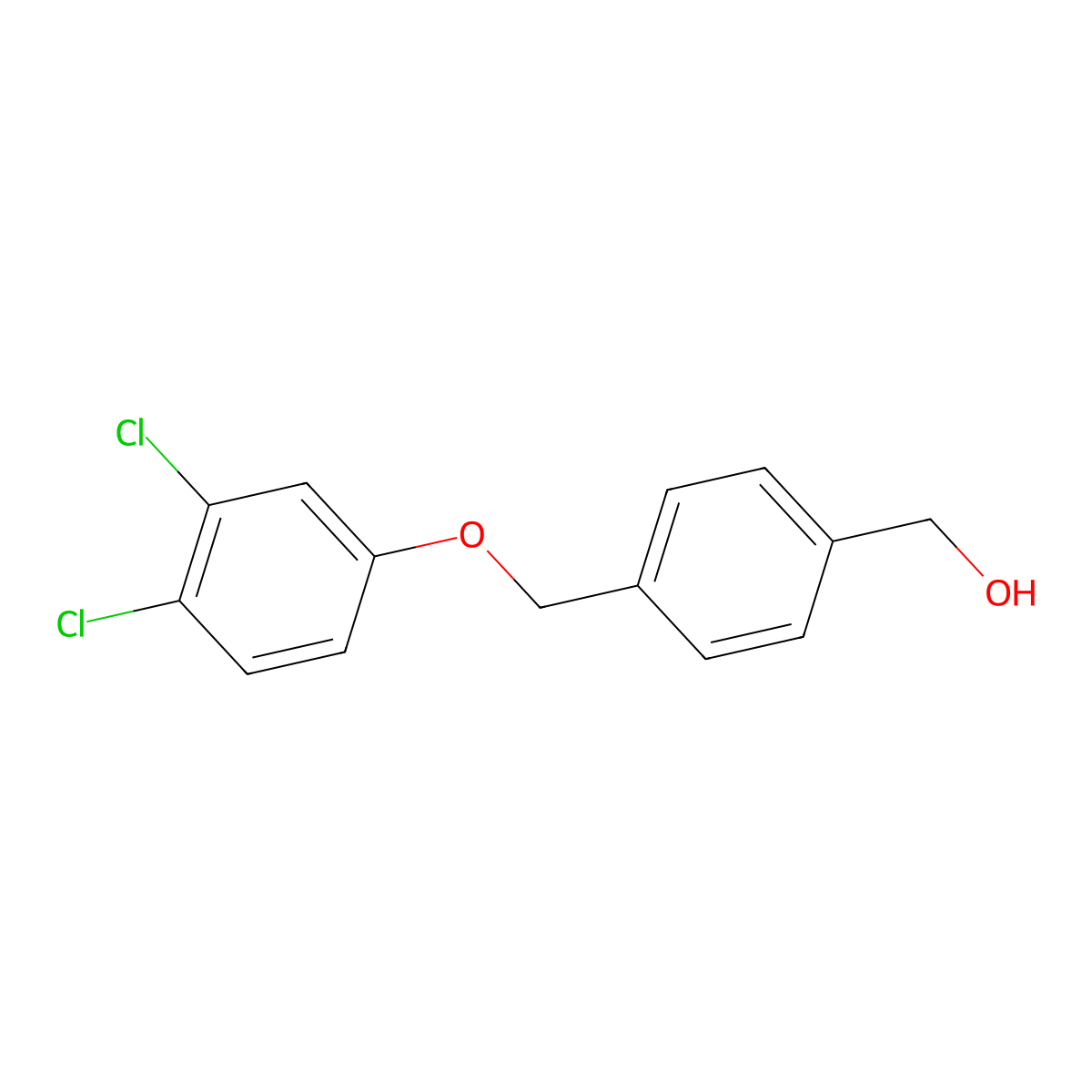 {4-[(3,4-Dichlorophenoxy)methyl]phenyl}methanol molecular structure, CAS 1017782-50-1