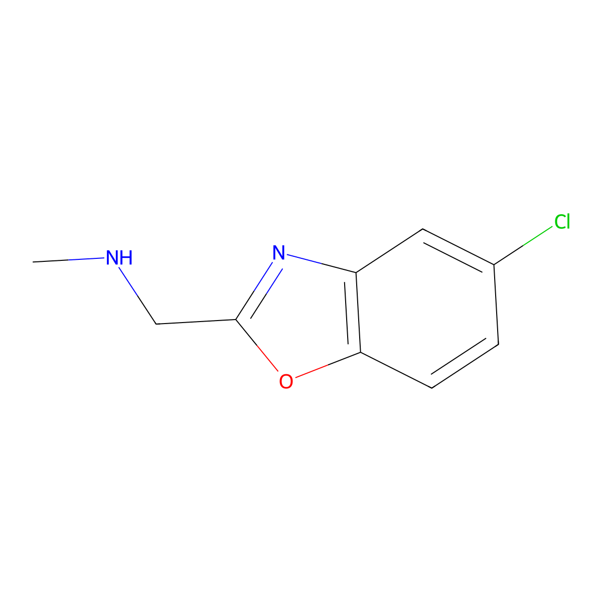 1-(5-Chlorobenzo[d]oxazol-2-yl)-N-methylmethanamine molecular structure, CAS 1017782-51-2