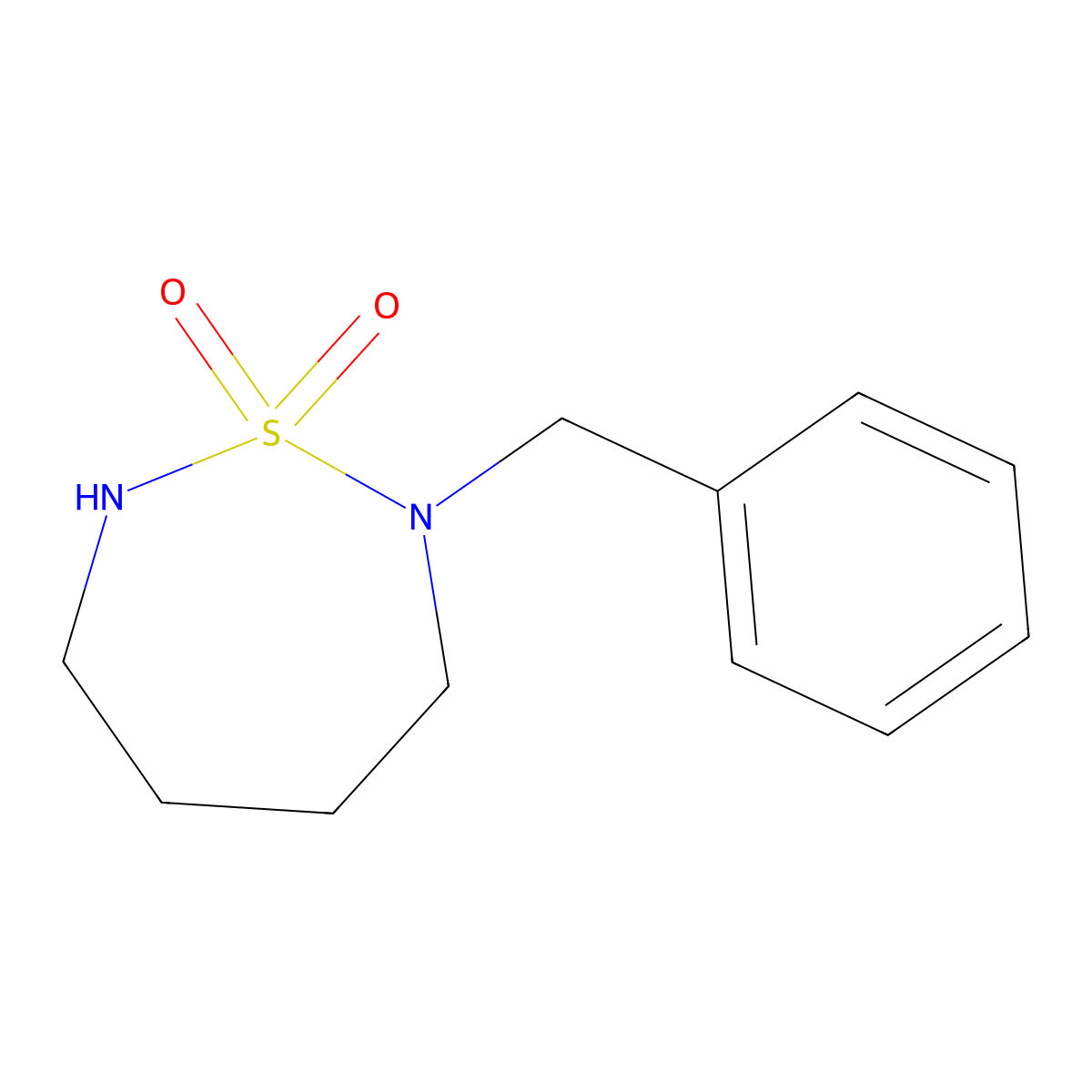 2-Benzyl-1,2,7-thiadiazepane 1,1-dioxide molecular structure, CAS 1017782-61-4