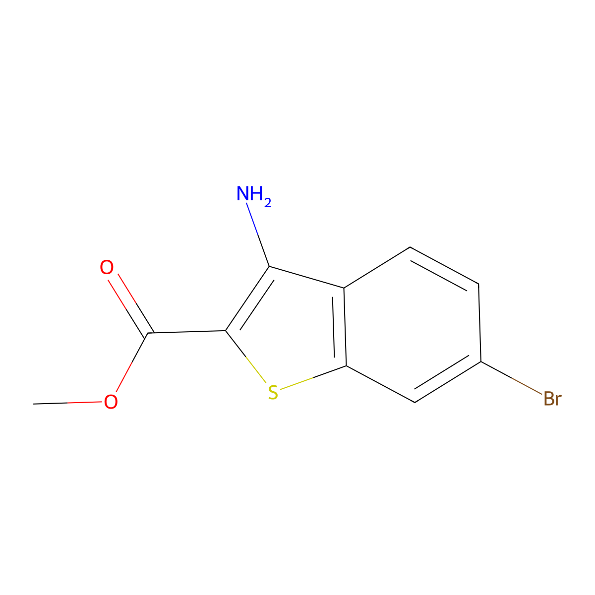Methyl 3-amino-6-bromobenzo[b]thiophene-2-carboxylate molecular structure, CAS 1017782-63-6