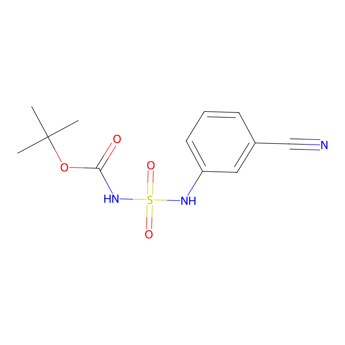 tert-butyl N-[(3-cyanophenyl)sulfamoyl]carbamate molecular structure, CAS 1017782-66-9