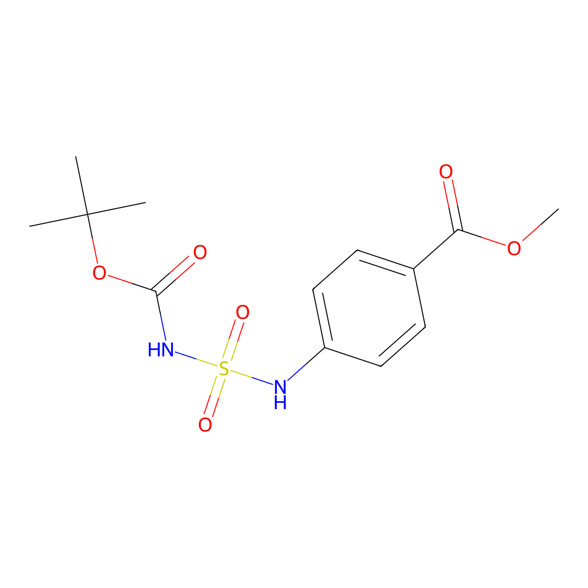 tert-Butyl 3-[4-(methoxycarbonyl)phenyl]-2,2-dioxo-2lambda~6~-diazathiane-1-carboxylate molecular structure, CAS 1017782-69-2