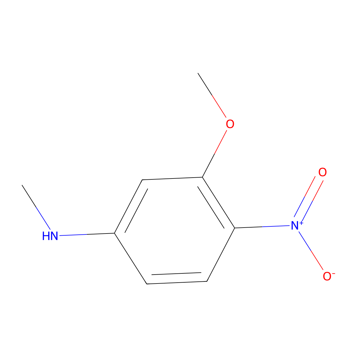 3-methoxy-N-methyl-4-nitroaniline molecular structure, CAS 1017782-97-6