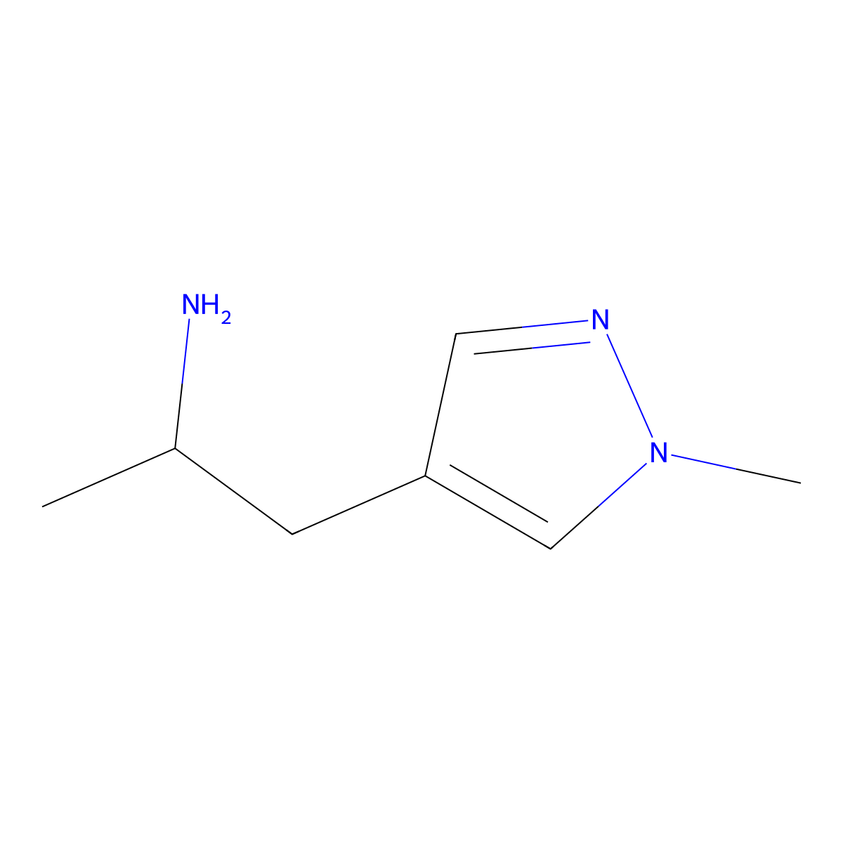 alpha,1-Dimethyl-1H-pyrazole-4-ethanamine molecular structure, CAS 1017783-02-6