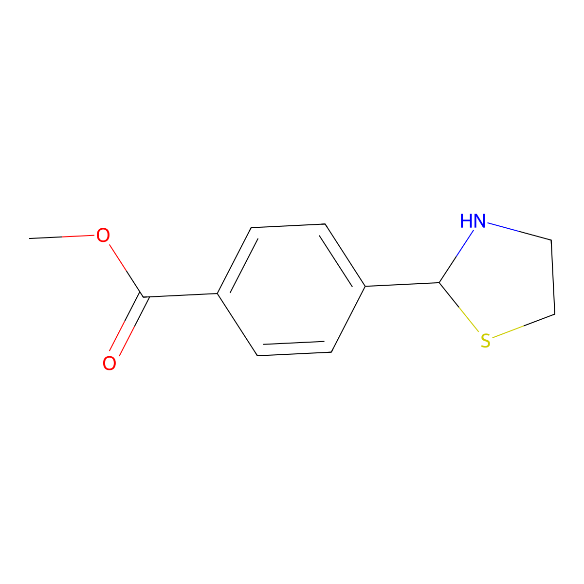 Methyl 4-(1,3-thiazolidin-2-yl)benzoate molecular structure, CAS 1017783-07-1