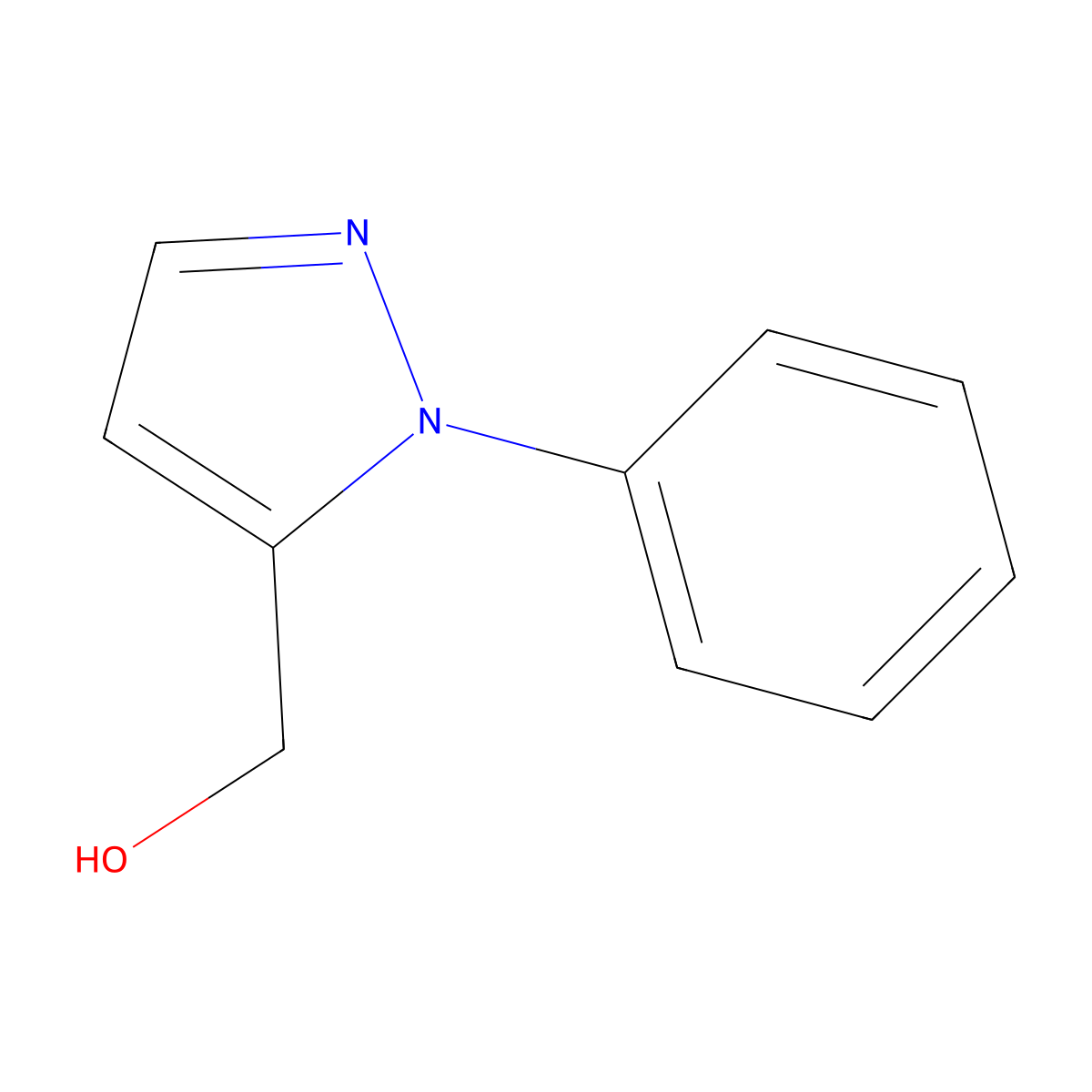 (1-phenyl-1H-pyrazol-5-yl)methanol molecular structure, CAS 1017783-31-1