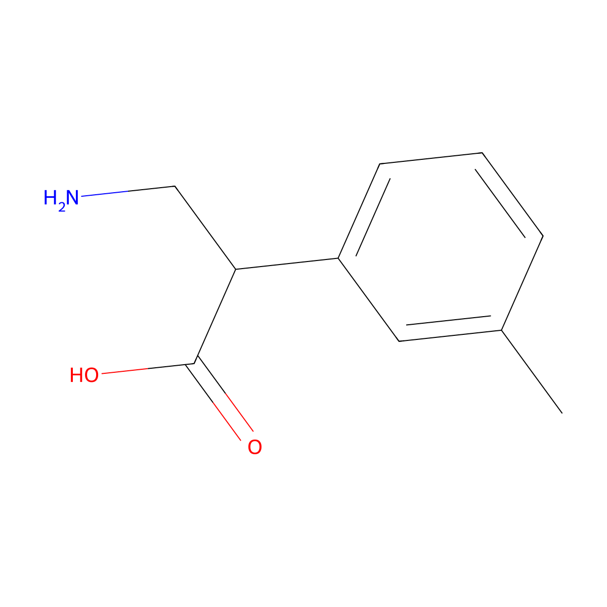 3-Amino-2-(3-methylphenyl)propanoic acid molecular structure, CAS 1017787-99-3