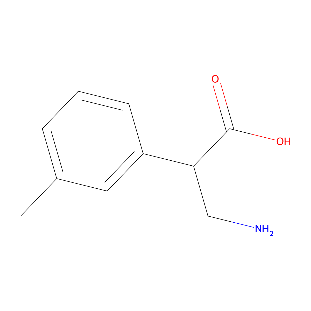 3-Amino-2-(3-methylphenyl)propanoic acid molecular structure, CAS 1017787-99-3
