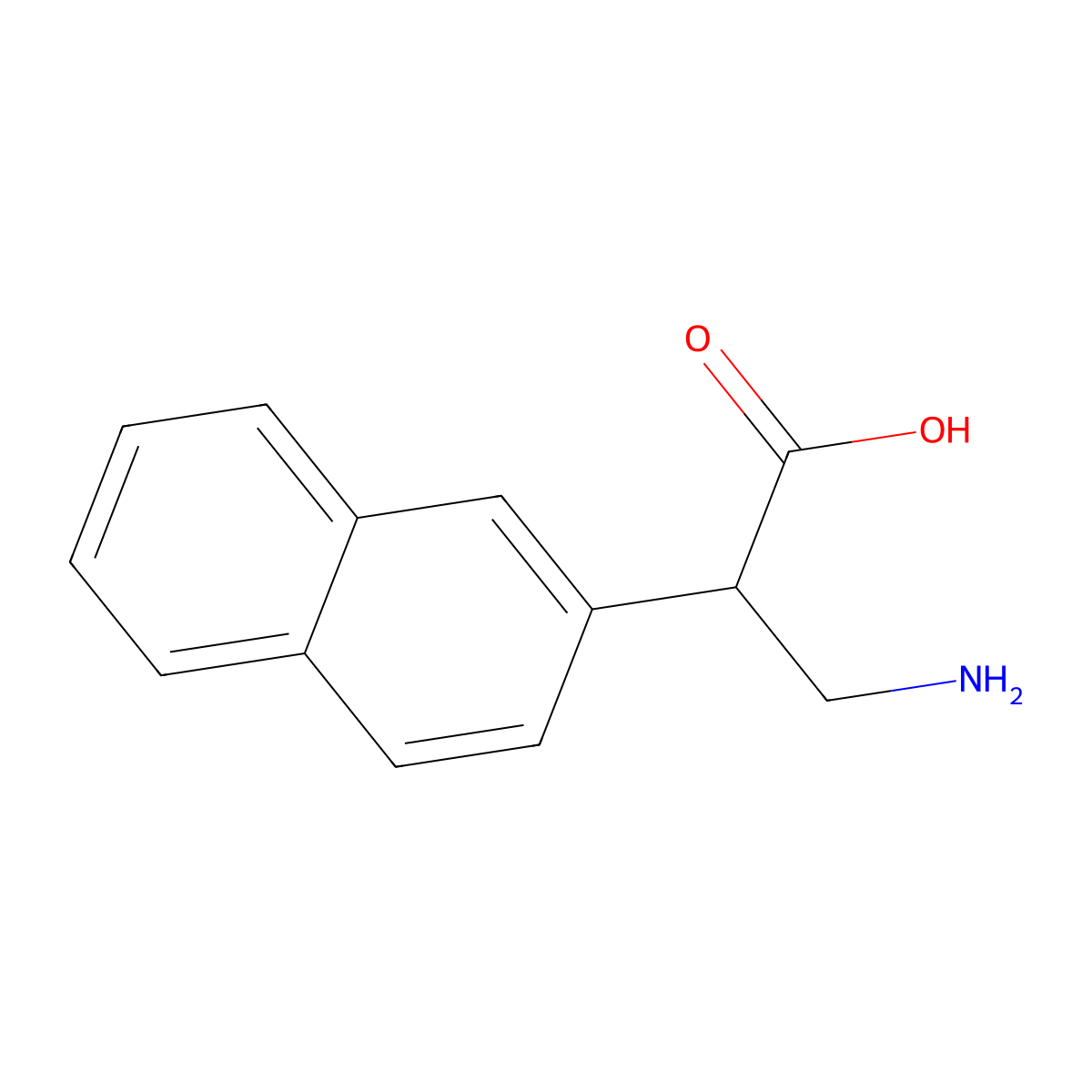 3-Amino-2-(naphthalen-2-yl)propanoic acid molecular structure, CAS 1017788-20-3