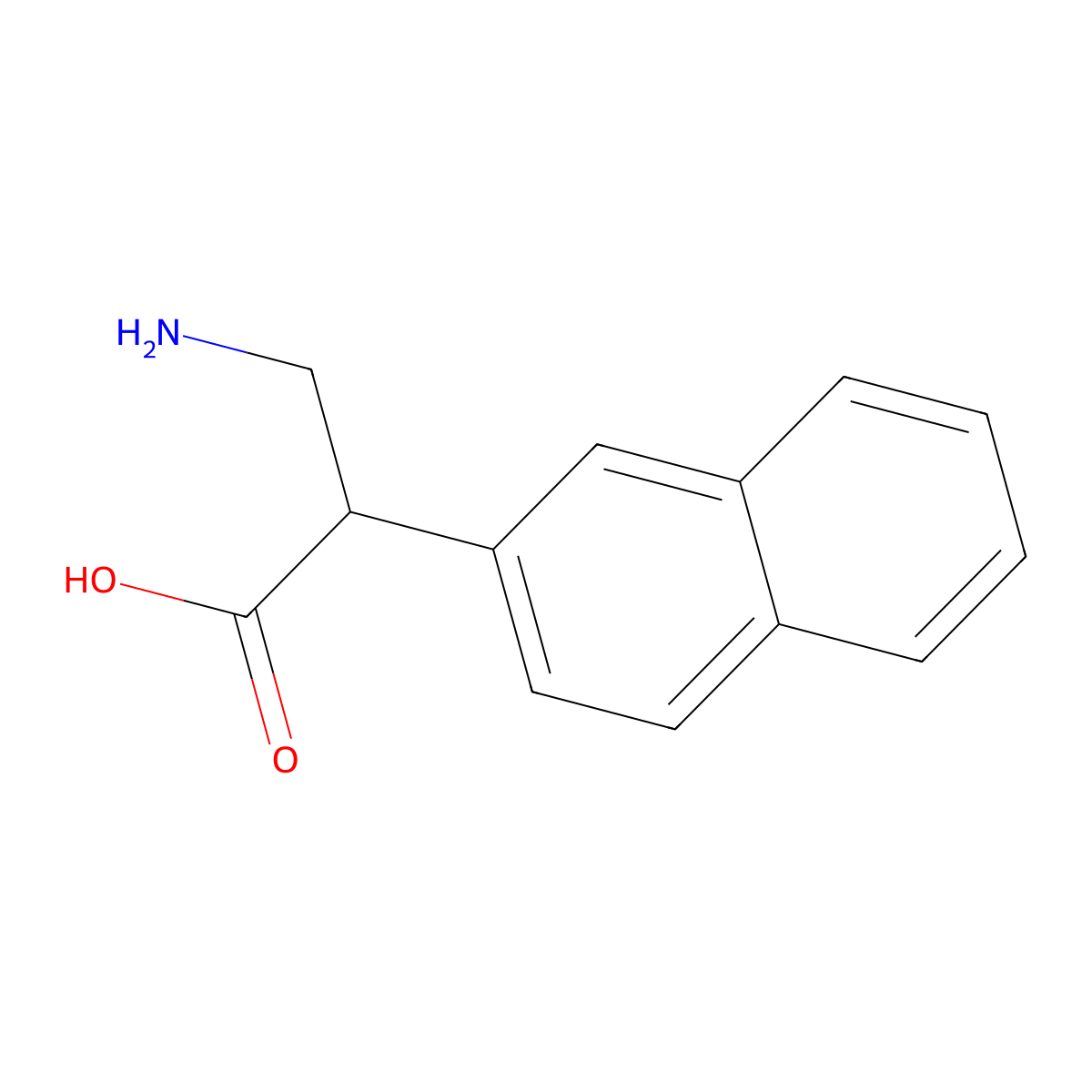 3-Amino-2-(naphthalen-2-yl)propanoic acid molecular structure, CAS 1017788-20-3