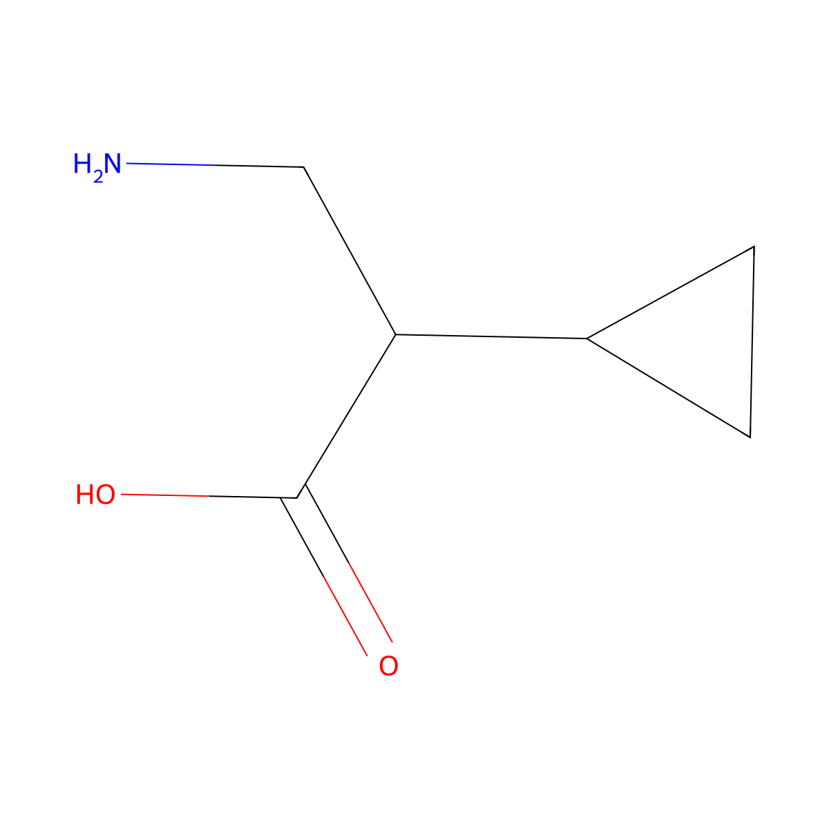 3-Amino-2-cyclopropylpropanoic acid molecular structure, CAS 1017788-30-5